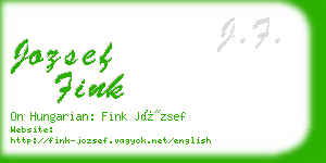 jozsef fink business card